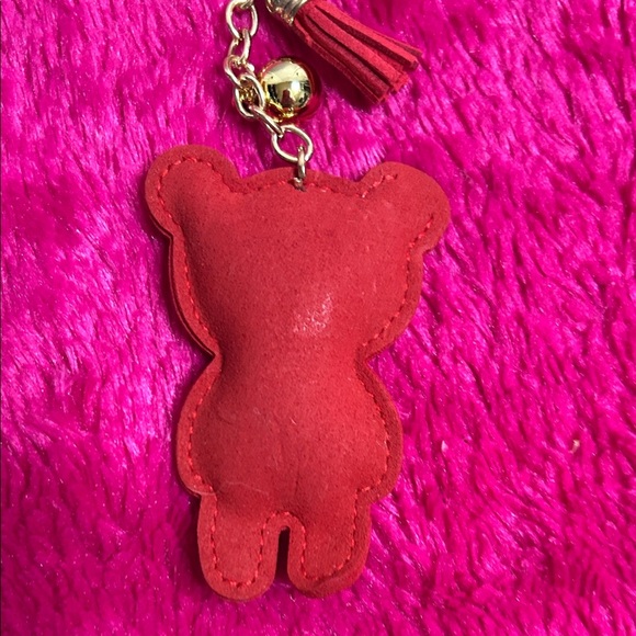Red Bear Keychain with Gold Accents - Picture 3 of 3